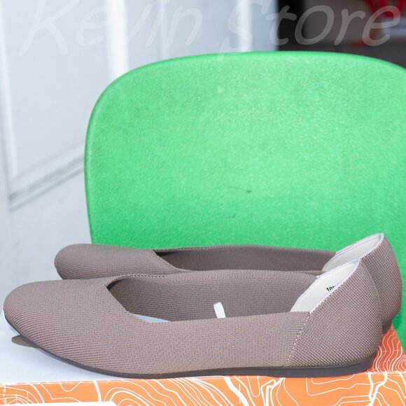 JSport Ladies Flat Knit Slip on Shoe, Taupe, - Picture 5 of 7